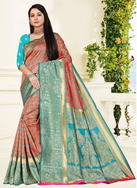 1005 Santraj Fancy Designer Ethnic Wear Heavy Silk Saree Collection 1005-Blue